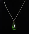 Green and Yellow Lucite Drop Pendant Necklace