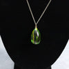 Green and Yellow Lucite Drop Pendant Necklace